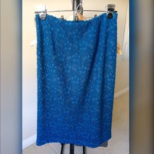 Blue Lace Skirt by Anthologie
